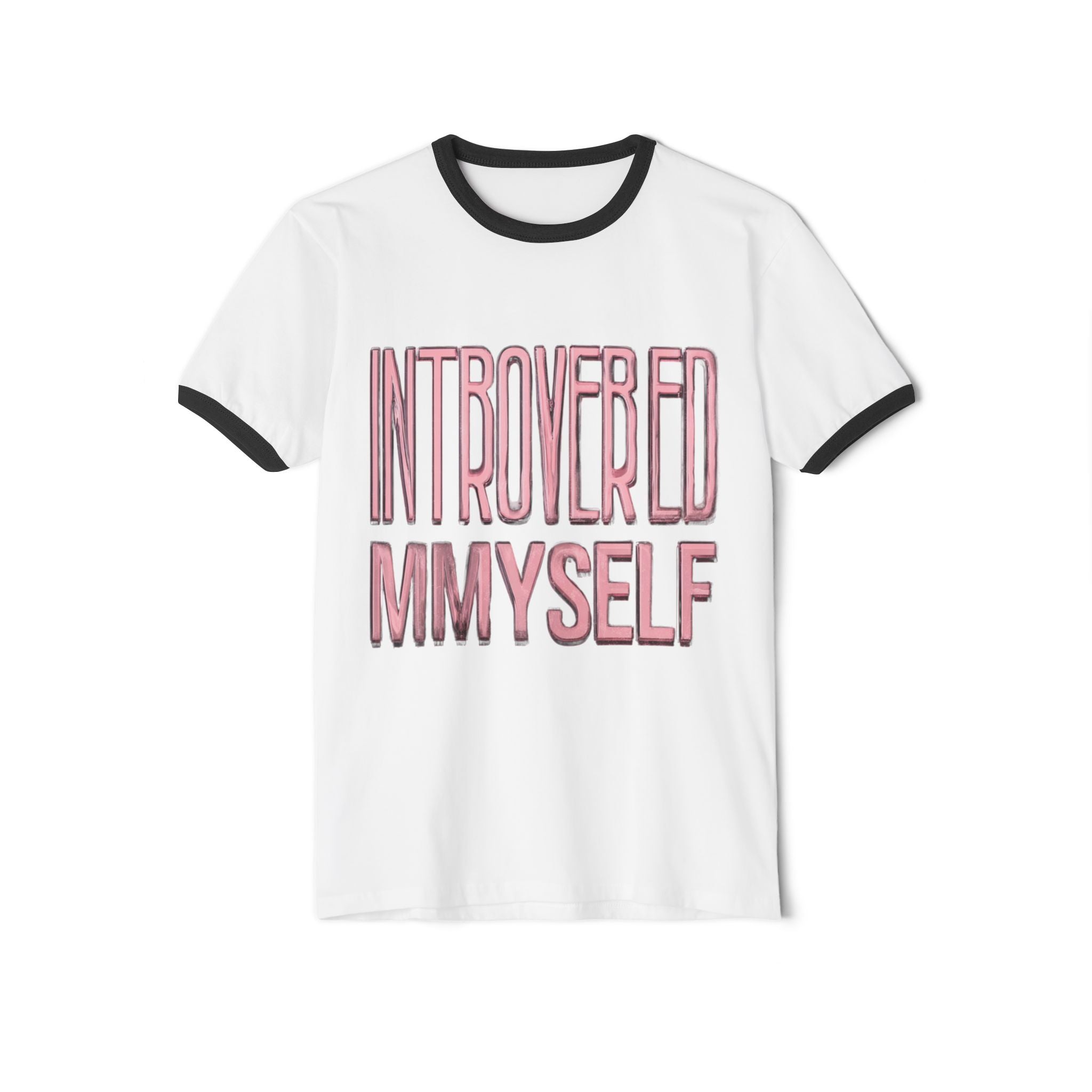 Introverted Myself Ringer T-Shirt – Retro Introvert Tee