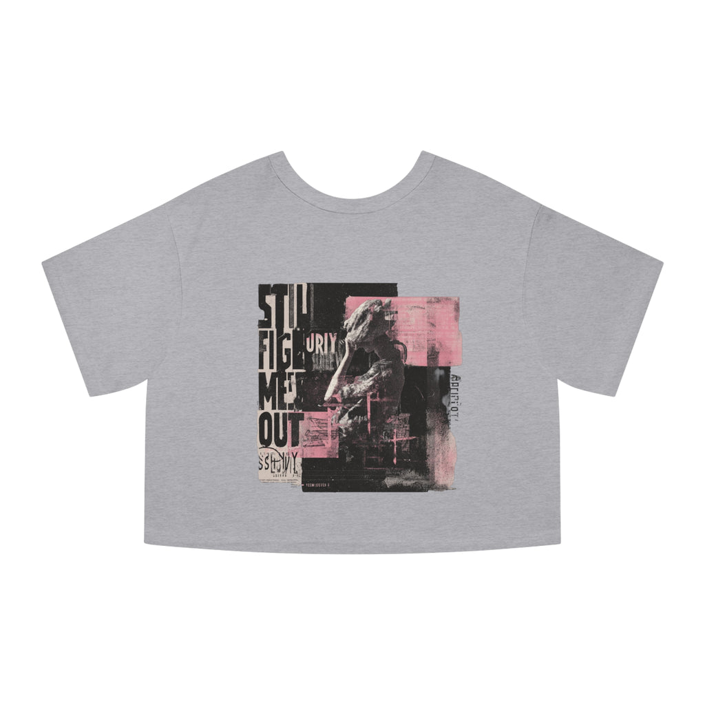 Low Social Cropped Tee — Women's Vintage Collage Graphic T-Shirt