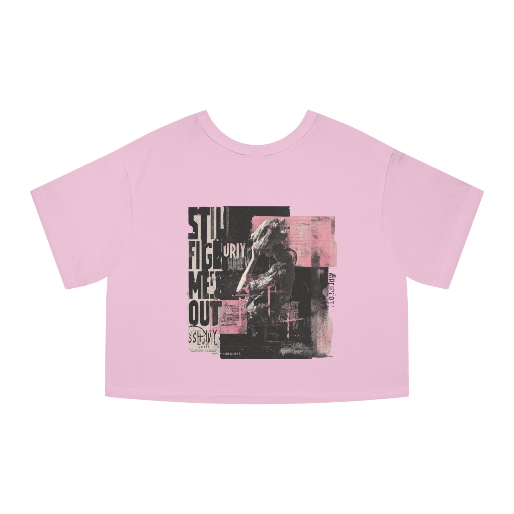 Low Social Cropped Tee — Women's Vintage Collage Graphic T-Shirt