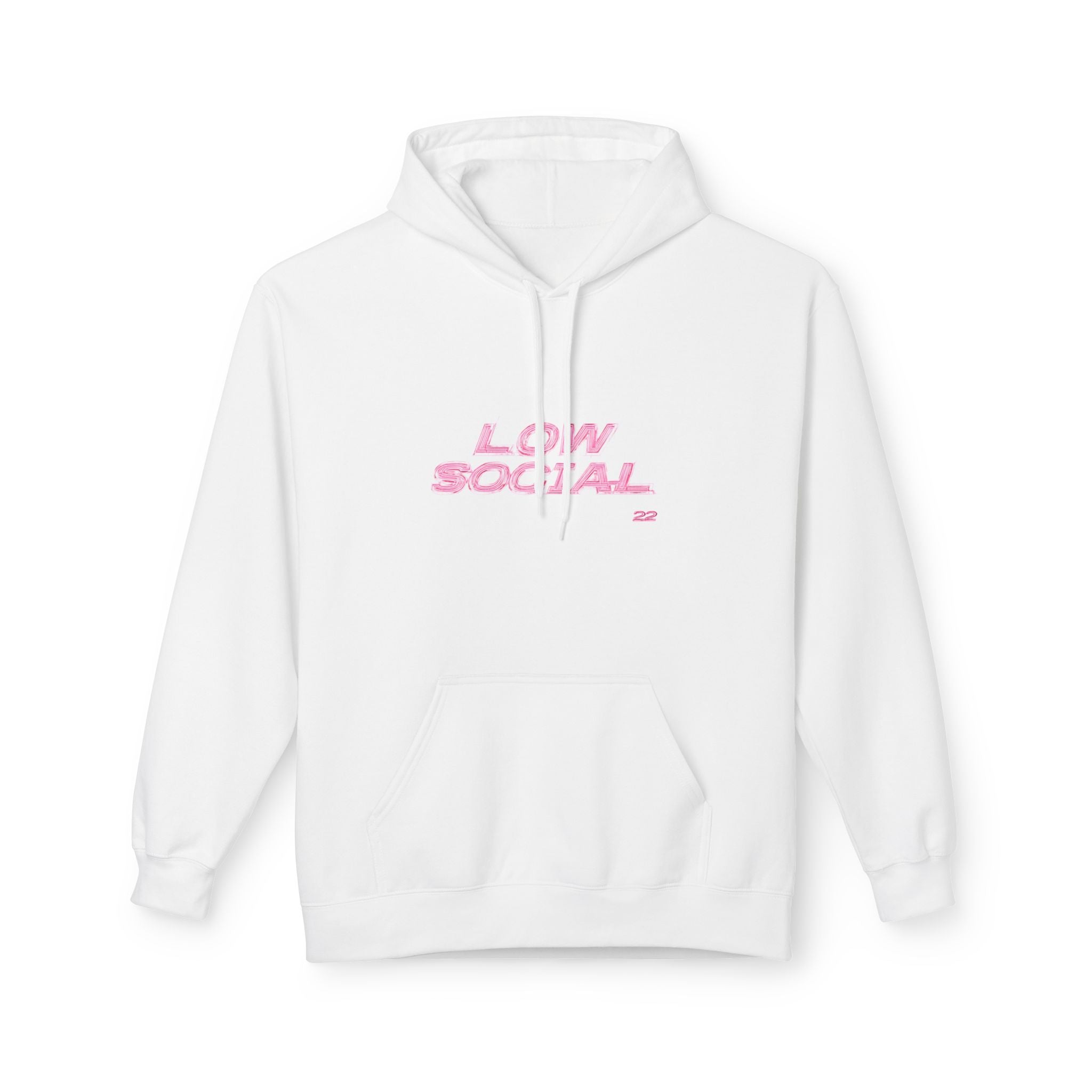 Hoodie - 'Low Social' Vintage Grunge Graphic Pullover