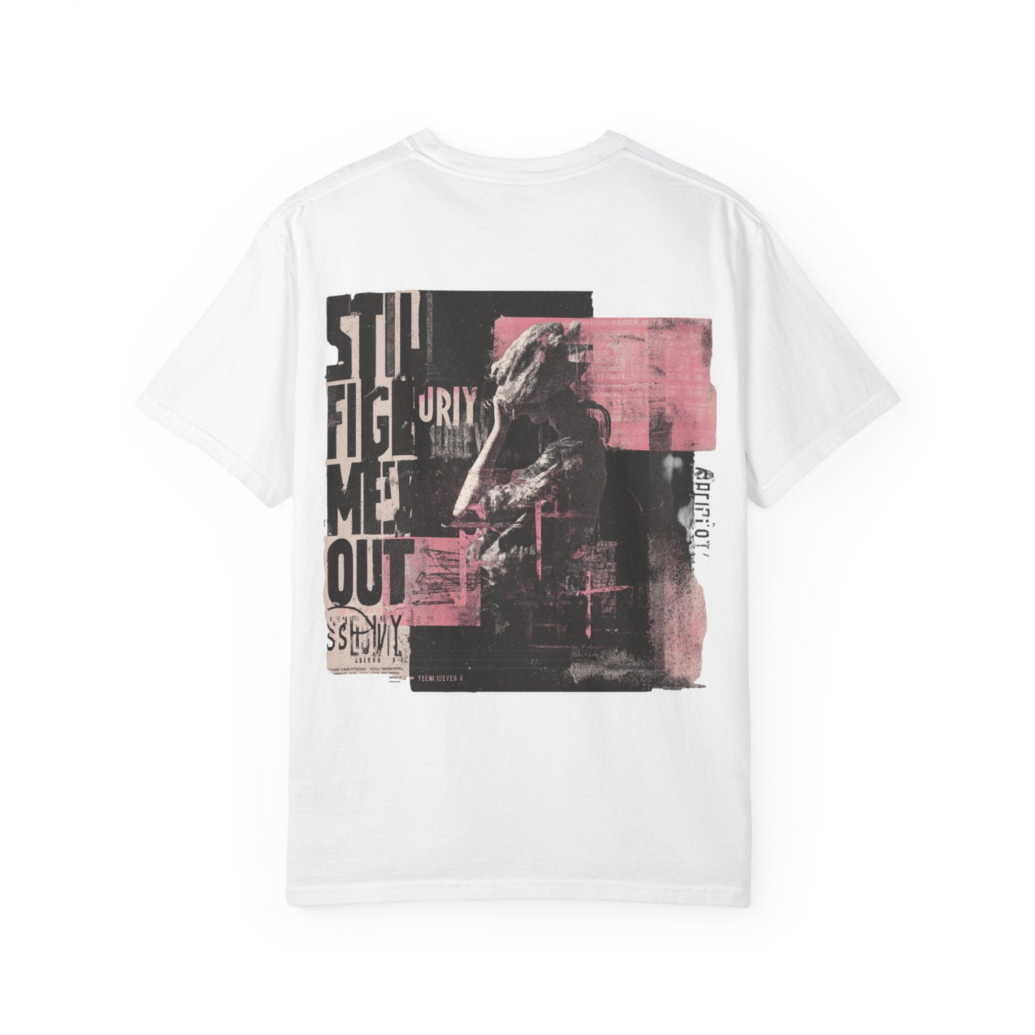 Low Social Graphic T-Shirt — Pink Collage Streetwear Tee
