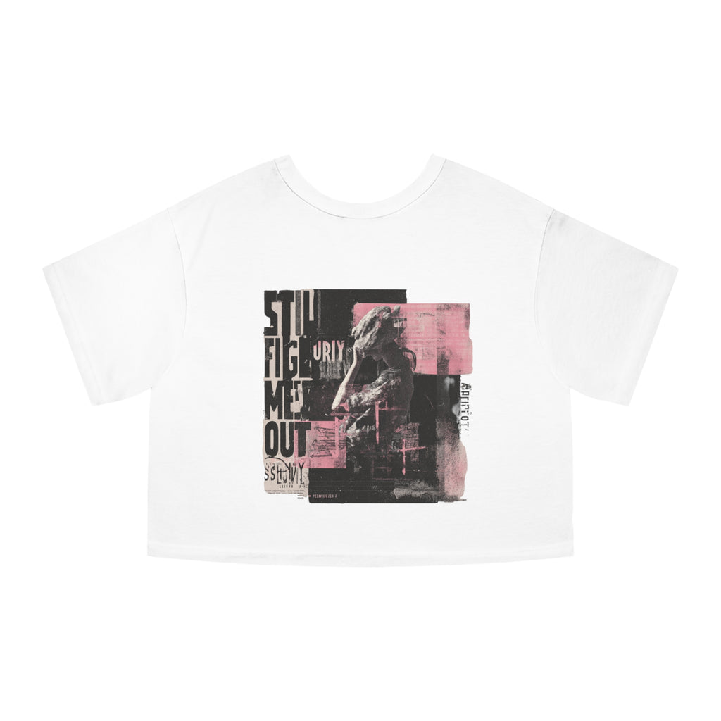 Low Social Cropped Tee — Women's Vintage Collage Graphic T-Shirt