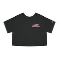 Introverted Cropped Tee — "Low Social" Pink Graphic
