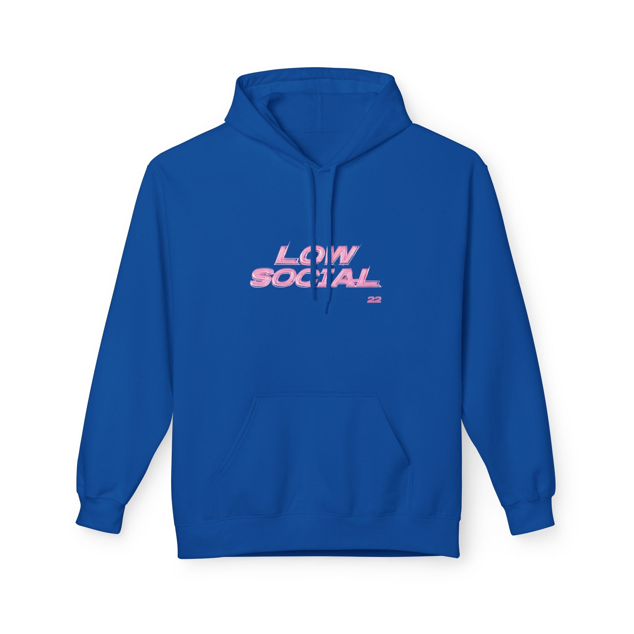 Hoodie - 'Low Social' Vintage Grunge Graphic Pullover